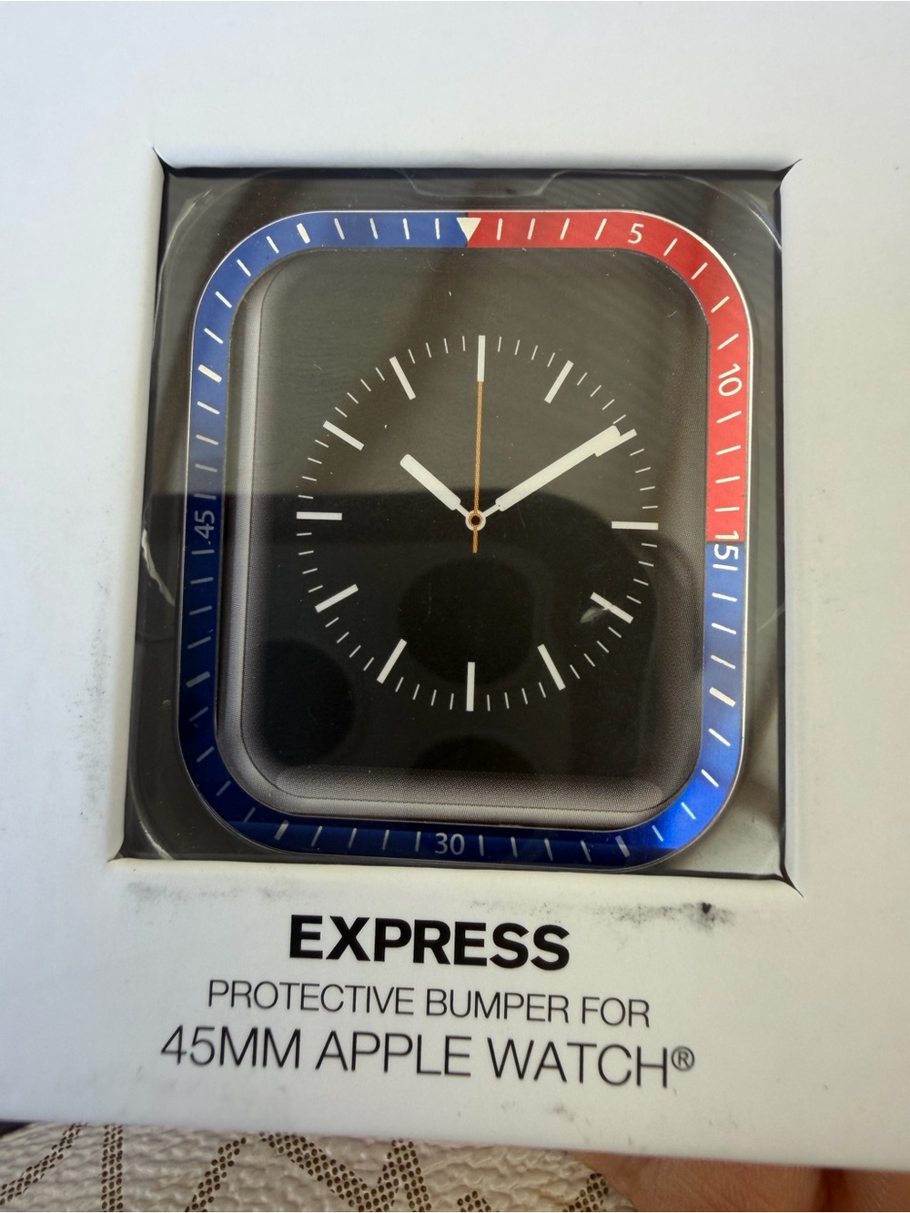 Express Two-Tone Red & Blue Protective Bumper for 45mm Apple Watch